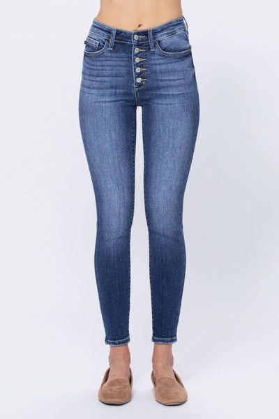Judy Blue High Rise Button Fly Skinny