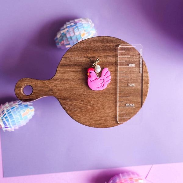 Chicken Earrings | Handmade Clay | Farm Animal