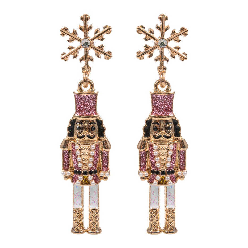 Christmas Nutcracker Enamel Earrings