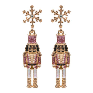 Christmas Nutcracker Enamel Earrings