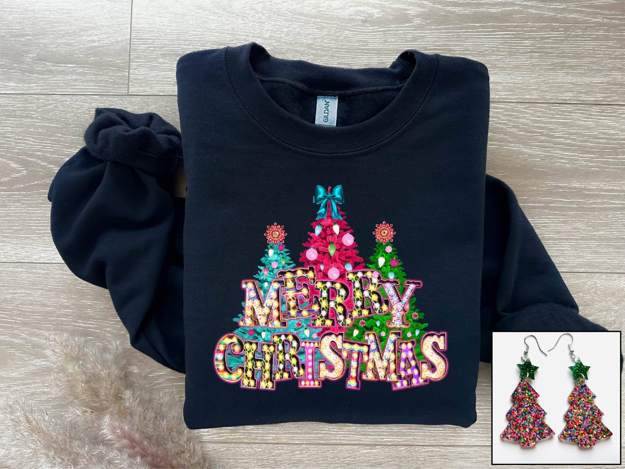 Rustic Merry Christmas Sweatshirt