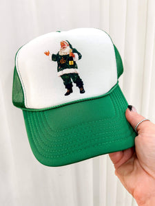 Champagne Santa Trucker Hat