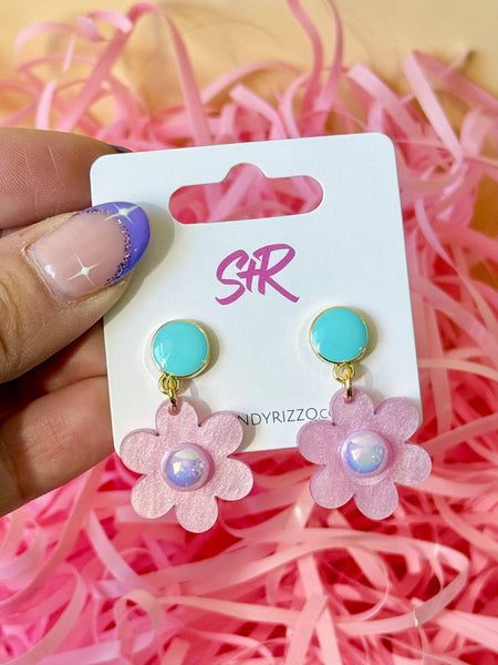 Petite Pink Daisy Dangle