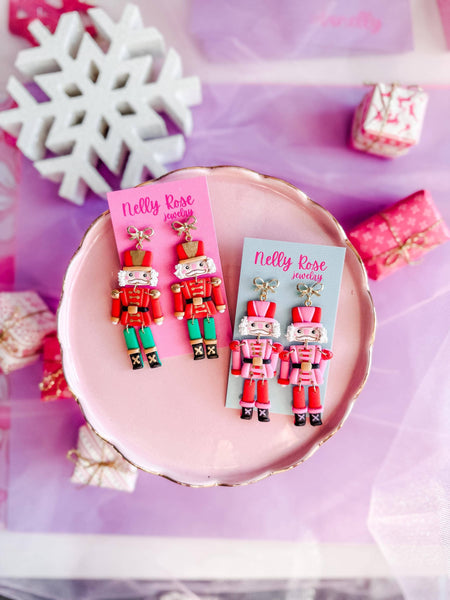 Whimsical Clay Nutcracker Earrings
