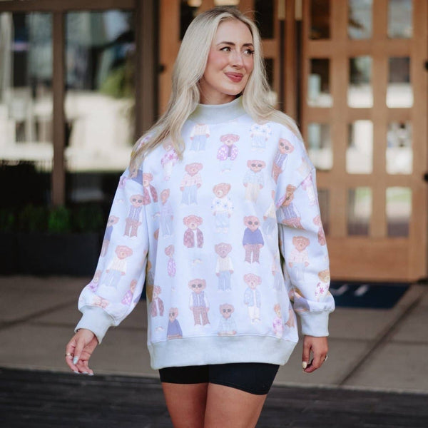 Teddy Bears Crewneck Printed Sweatshirt