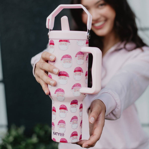 Pink Santas Christmas Tumbler