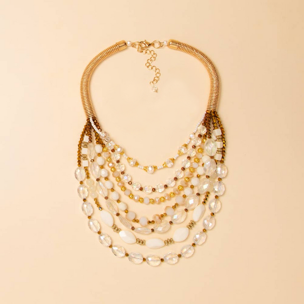 Viva La Glam Crystal Beaded Necklace