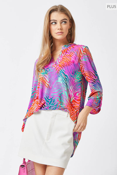 Magical Days Ahead Rainbow Zebra Top