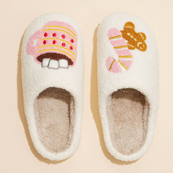 Gingerbread Man & Hot Chocolate Slippers