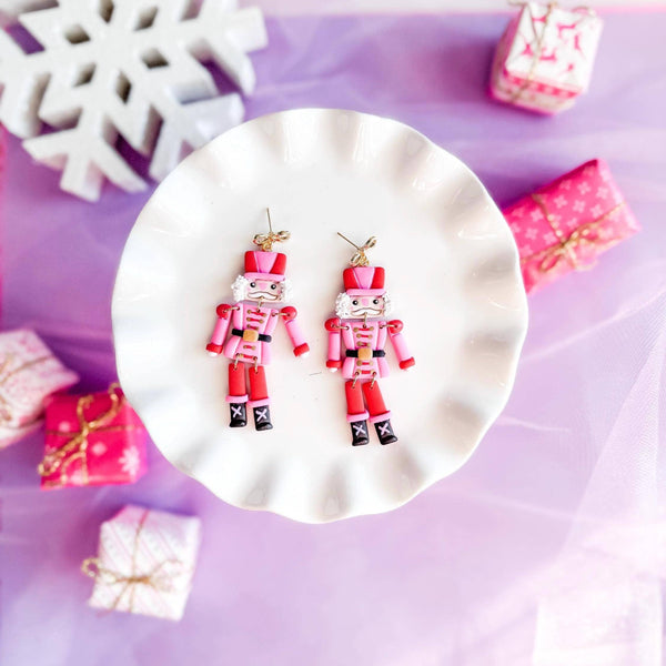 Whimsical Clay Nutcracker Earrings