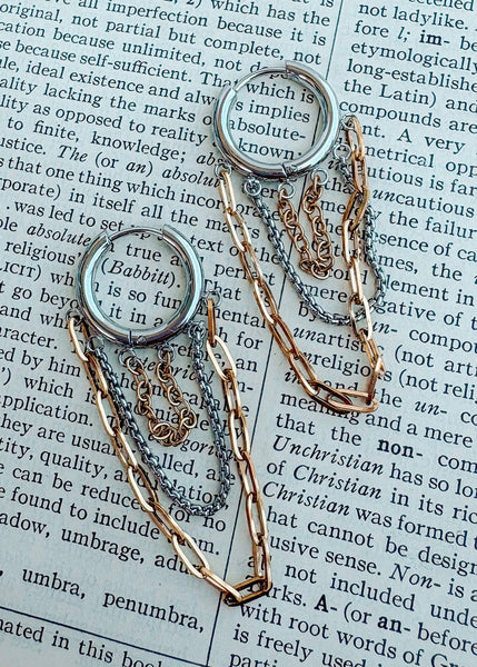 Edgy Huggie Hoop