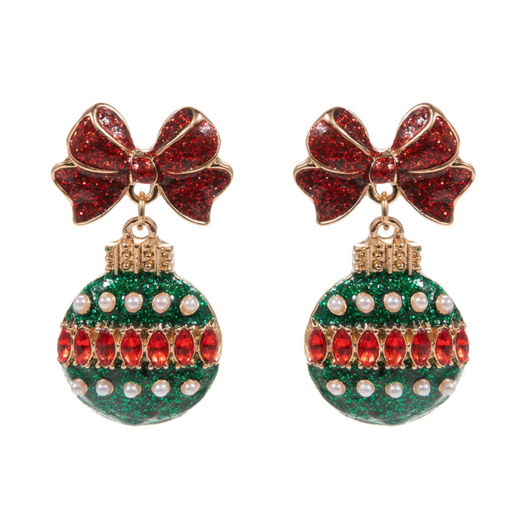 Christmas Ornament Enamel Earrings