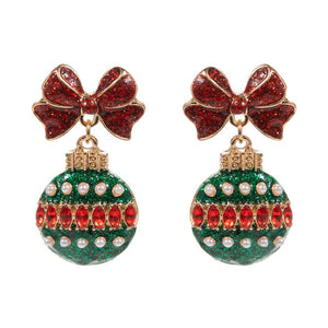 Christmas Ornament Enamel Earrings