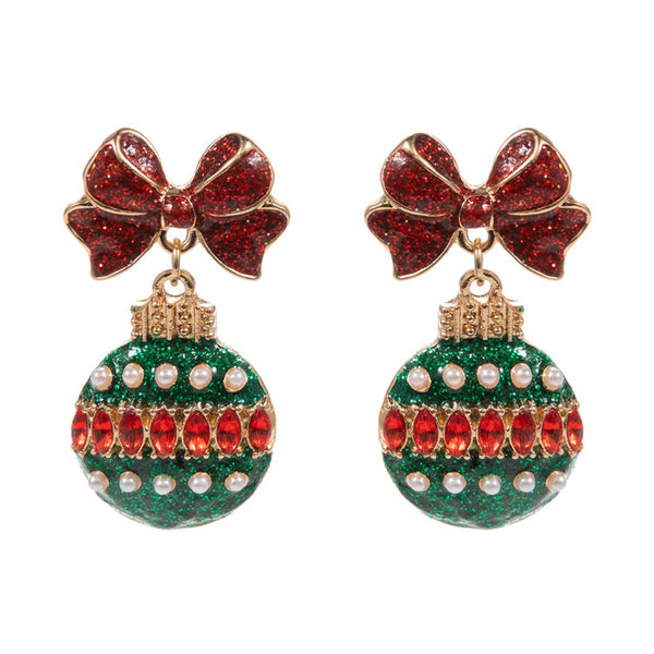 Christmas Ornament Enamel Earrings