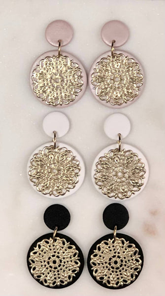 Medallion Dangles/Black