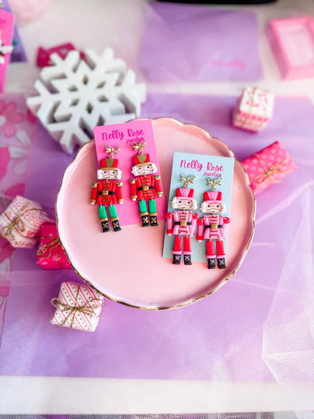 Whimsical Clay Nutcracker Earrings