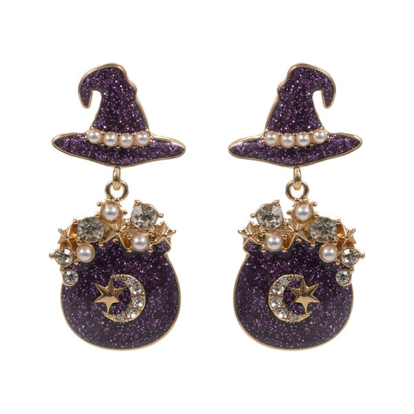 Halloween Witch's Hat Post Earring