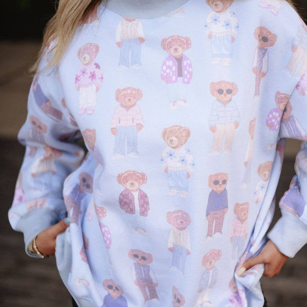 Teddy Bears Crewneck Printed Sweatshirt