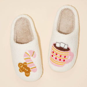 Gingerbread Man & Hot Chocolate Slippers