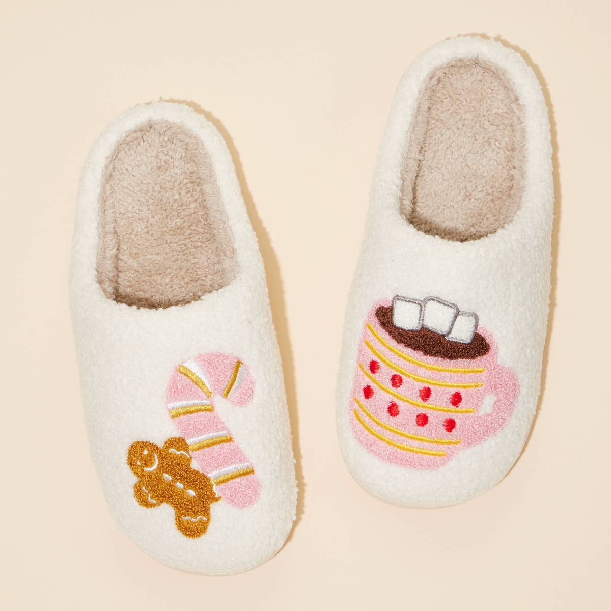 Gingerbread Man & Hot Chocolate Slippers