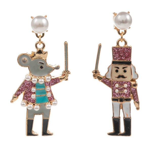 Christmas Nutcracker & Mouse King Earrings