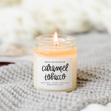 Caramel+Tobacco Soy Candle