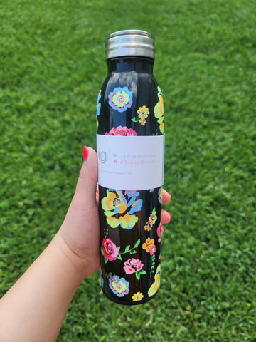 SWIG Fleur Noir Water Bottle-20oz