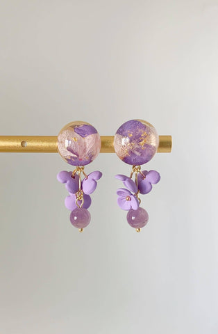 The Lavender Dream Dry Flower Earrings