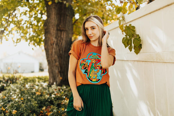 Stained Glass Christmas Tee