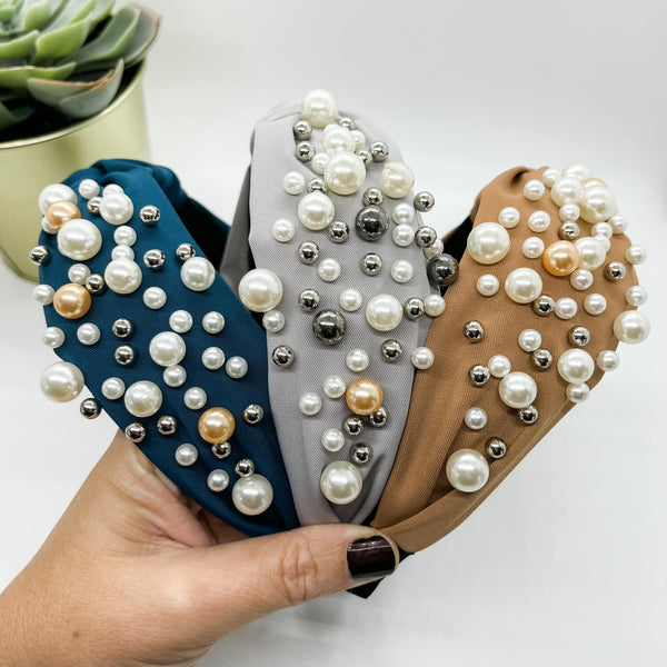 Glam It Up Pearl Embellished Headbands