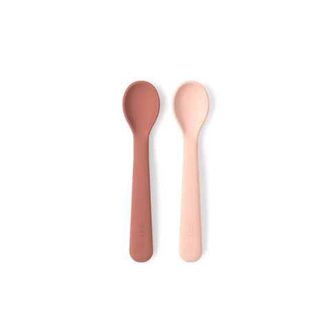 Silicone Spoon Set - Blush / Terracotta