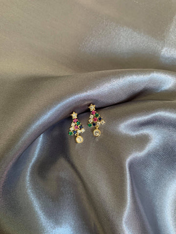 Dainty Small Christmas Tree Stud Earrings