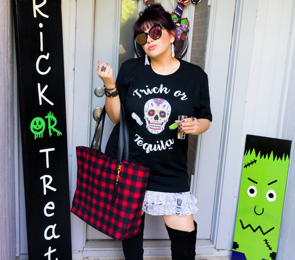 Trick or Tequila Halloween Graphic Tee