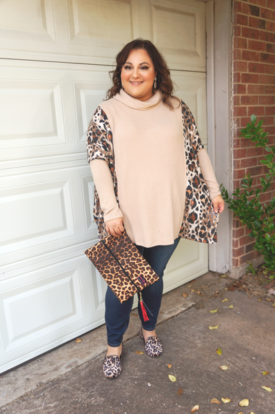 Winter Afternoons in Denver Leopard Tunic Sweater