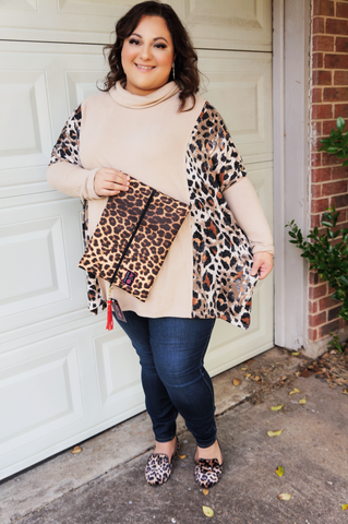 Winter Afternoons in Denver Leopard Tunic Sweater