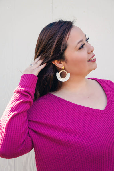 Love Story Ivory Tassel Earrings