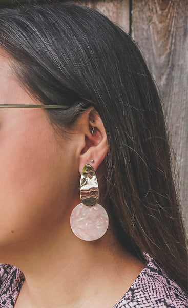 Simply Marvelous Blush Pink Acrylic Earrings