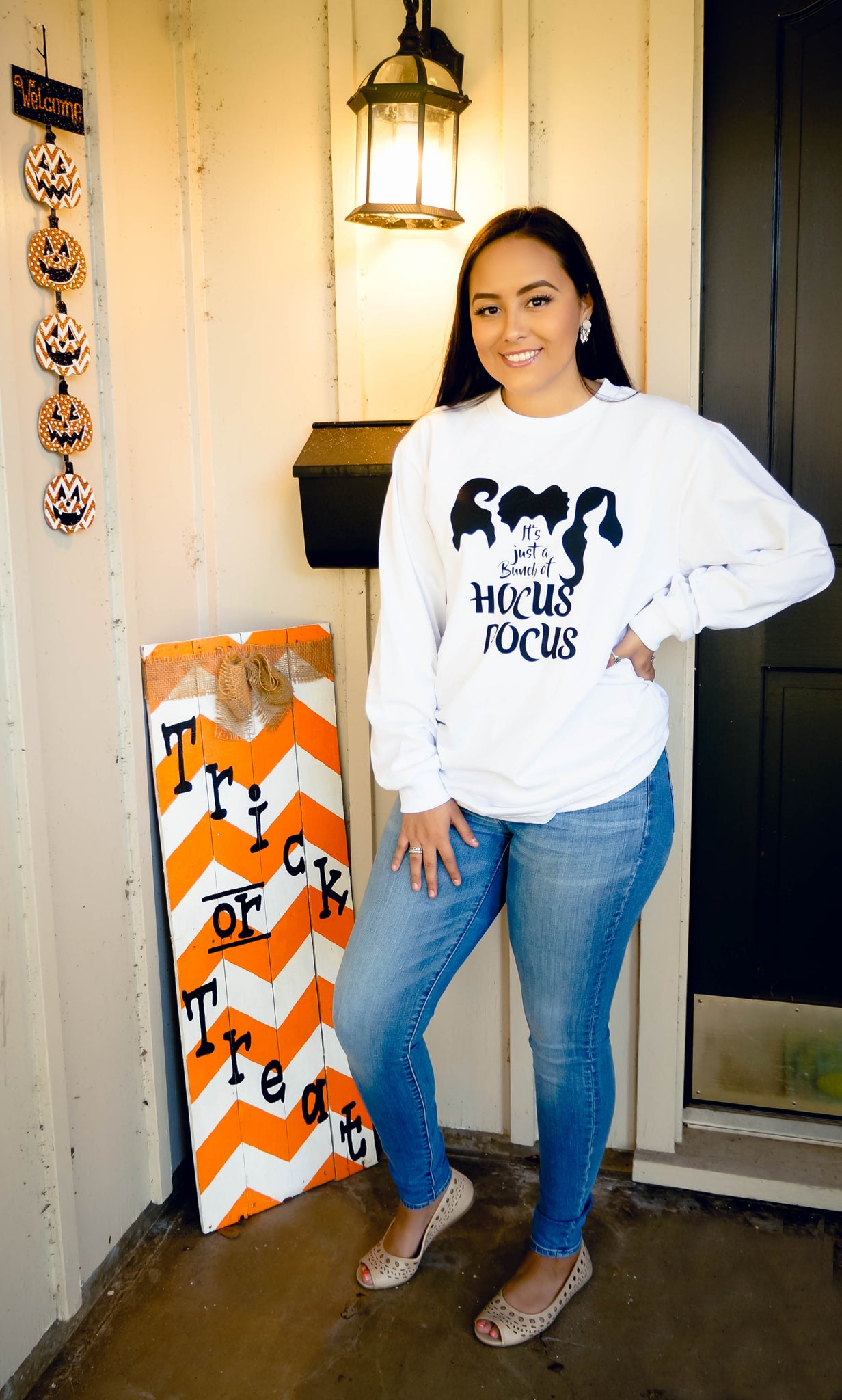 It's Just A Bunch Of Hocus Pocus Long Sleeve-White