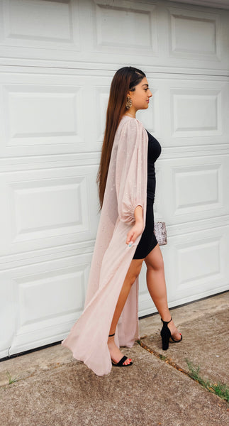 A Gatsby Dream Rose Shimmery Duster
