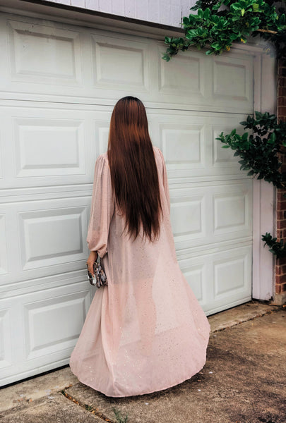A Gatsby Dream Rose Shimmery Duster