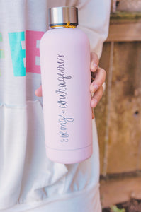 Strong + Courageous Metal Water Bottle