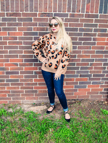 Wild About You Leopard Print Sweater