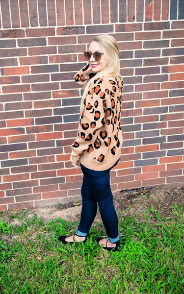 Wild About You Leopard Print Sweater