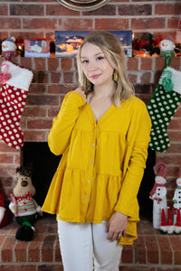 Need To Know Bumblebee Yellow Babydoll Top