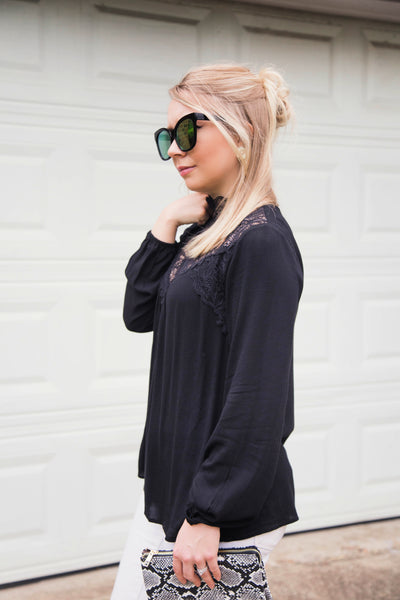 She's All That & More Black Lace Top