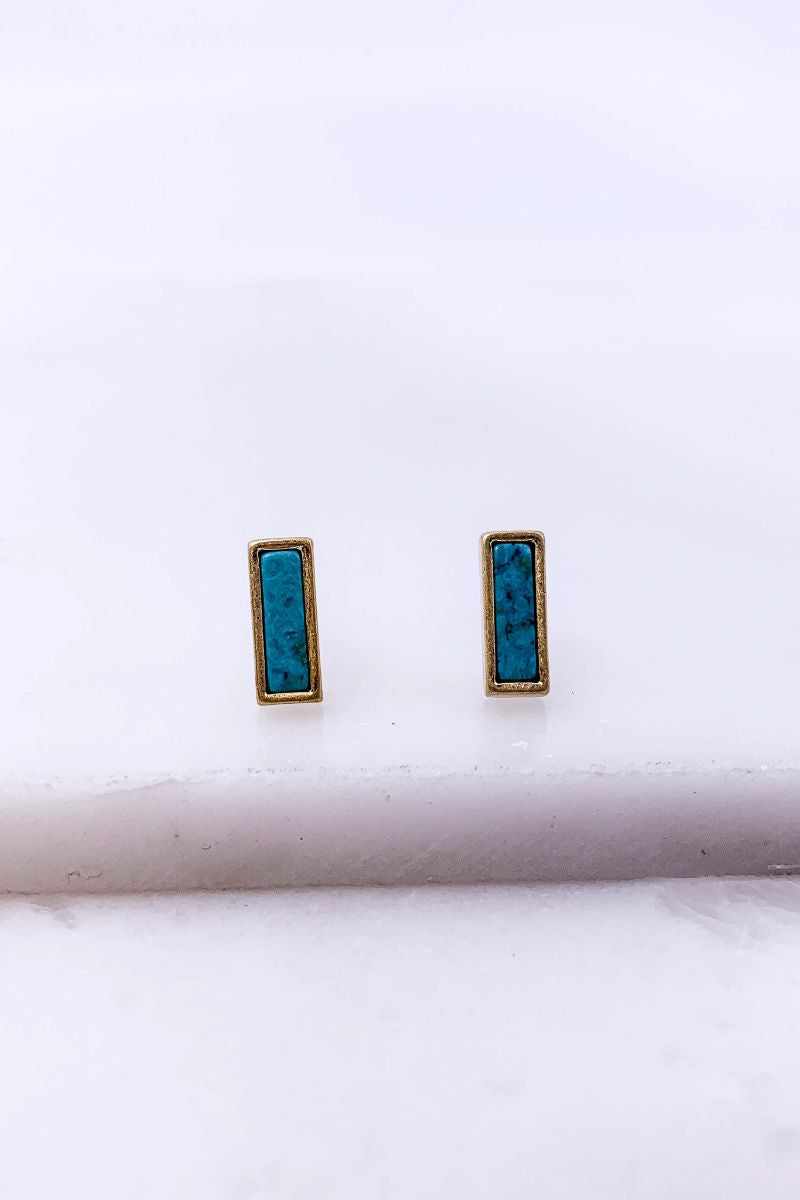 Chic Office Stud Earrings-Turquoise