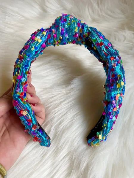 Turquoise Confetti Headband