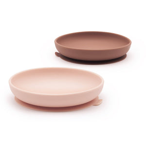 Silicone Suction Plate Set - Blush / Terracotta