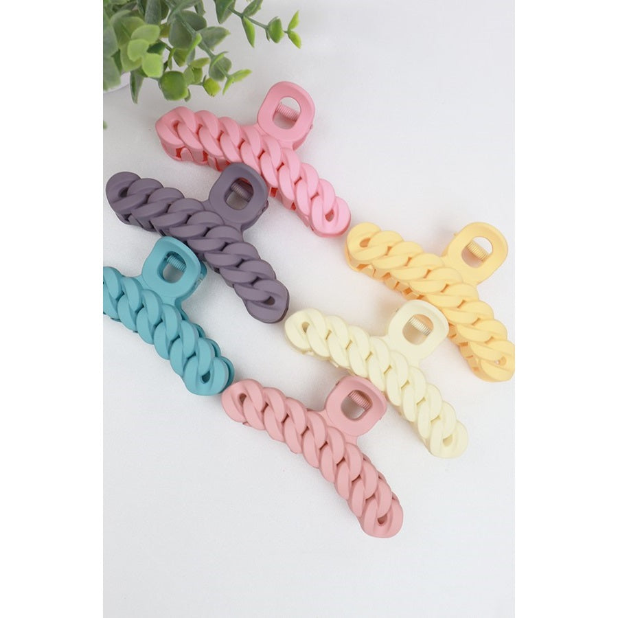 Pastel Color Chain Shape Hair Claw